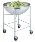 Vollrath 79002 Mobile Bowl Stand with tray slides