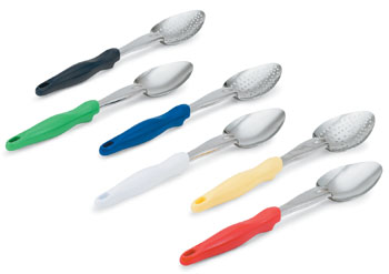 Vollrath 64132 Heavy-Duty Stainless Steel Basting Spoons with Ergo Grip handles