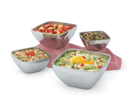 Vollrath 47672 Double-Wall Square Plain Bowls