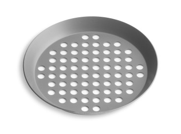 13" Extra Perforated Press Cut Pizza Pan with Hard Coat Anodized Finish Vollrath PC13XPHC | 12 Per Case