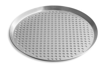 13" Extra Perforated Press Cut Pizza Pan with Natural Finish Vollrath PC13XPN | 12 Per Case