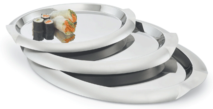 Vollrath 82060 Oval Stainless Steel Serving Trays