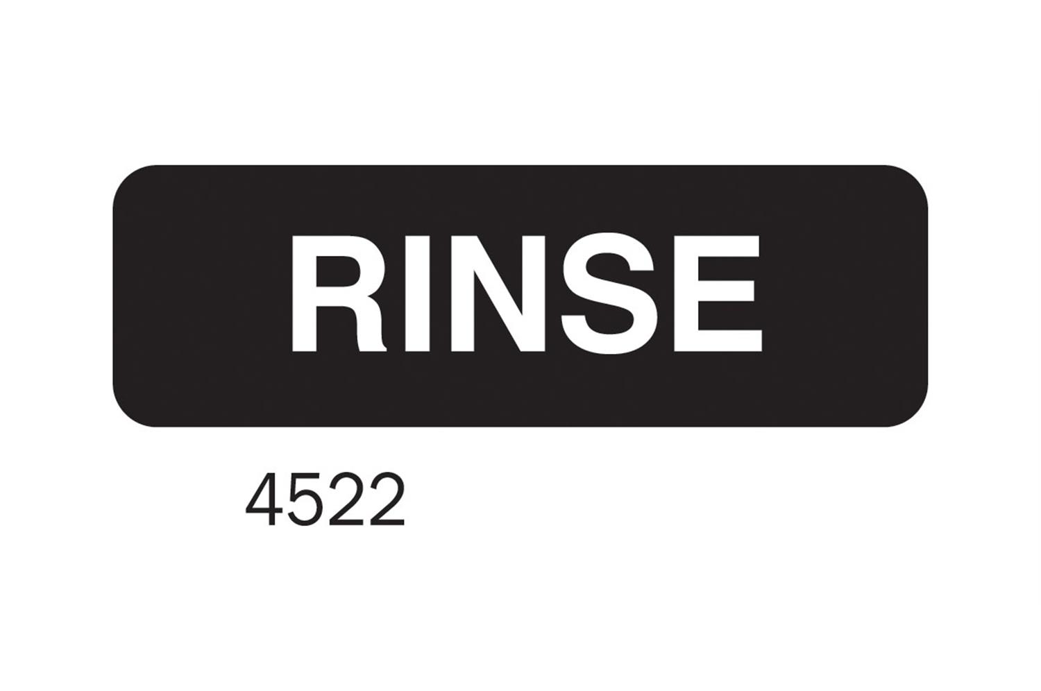 Vollrath 4522 Contemporary English Symbol Sign, RINSE