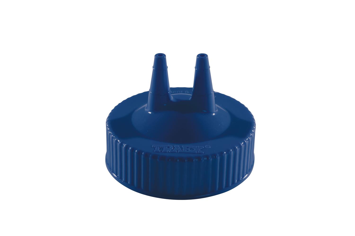 Vollrath 2300-44 Twin tip wide mouth blue replacement cap for squeeze dispenser
