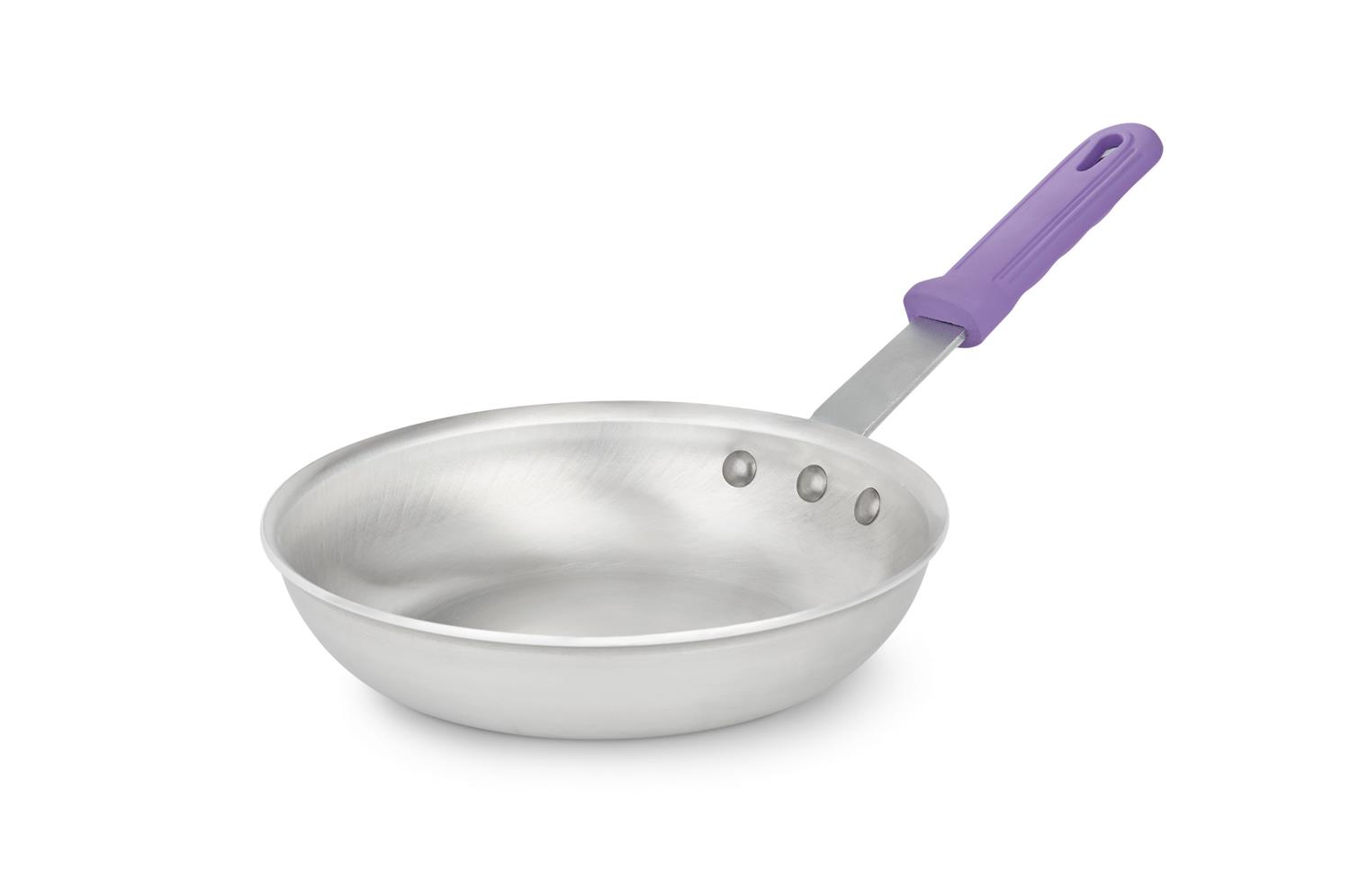 Vollrath 400880 Wear-Ever Fry Pan with Natural Finish and Purple Handle