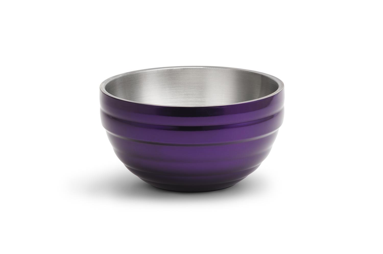 Vollrath 4659165 Round Double-Wall Bowl - Passion Purple 3.4qt (3.2L)