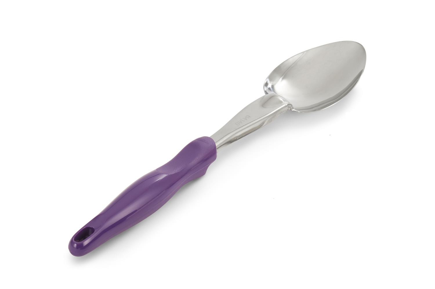 Vollrath 6414080 Heavy-Duty Stainless Steel Solid Basting Spoon with Ergo Grip handle