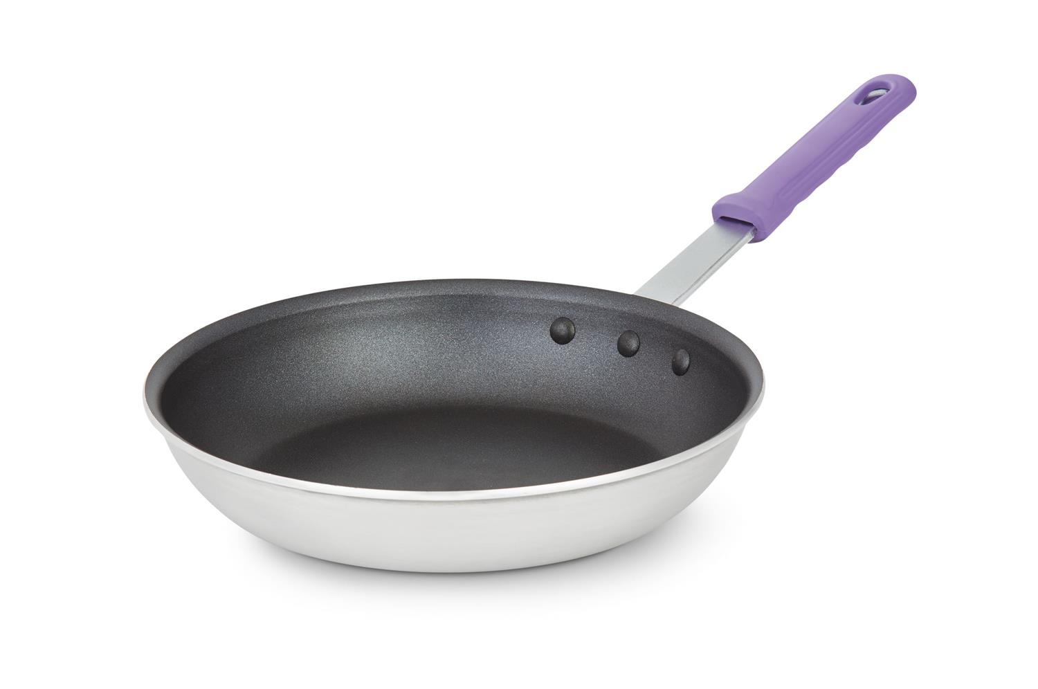 Vollrath T401080 Wear-Ever Fry Pans with SteelCoat x3 Interior and Purple Handle