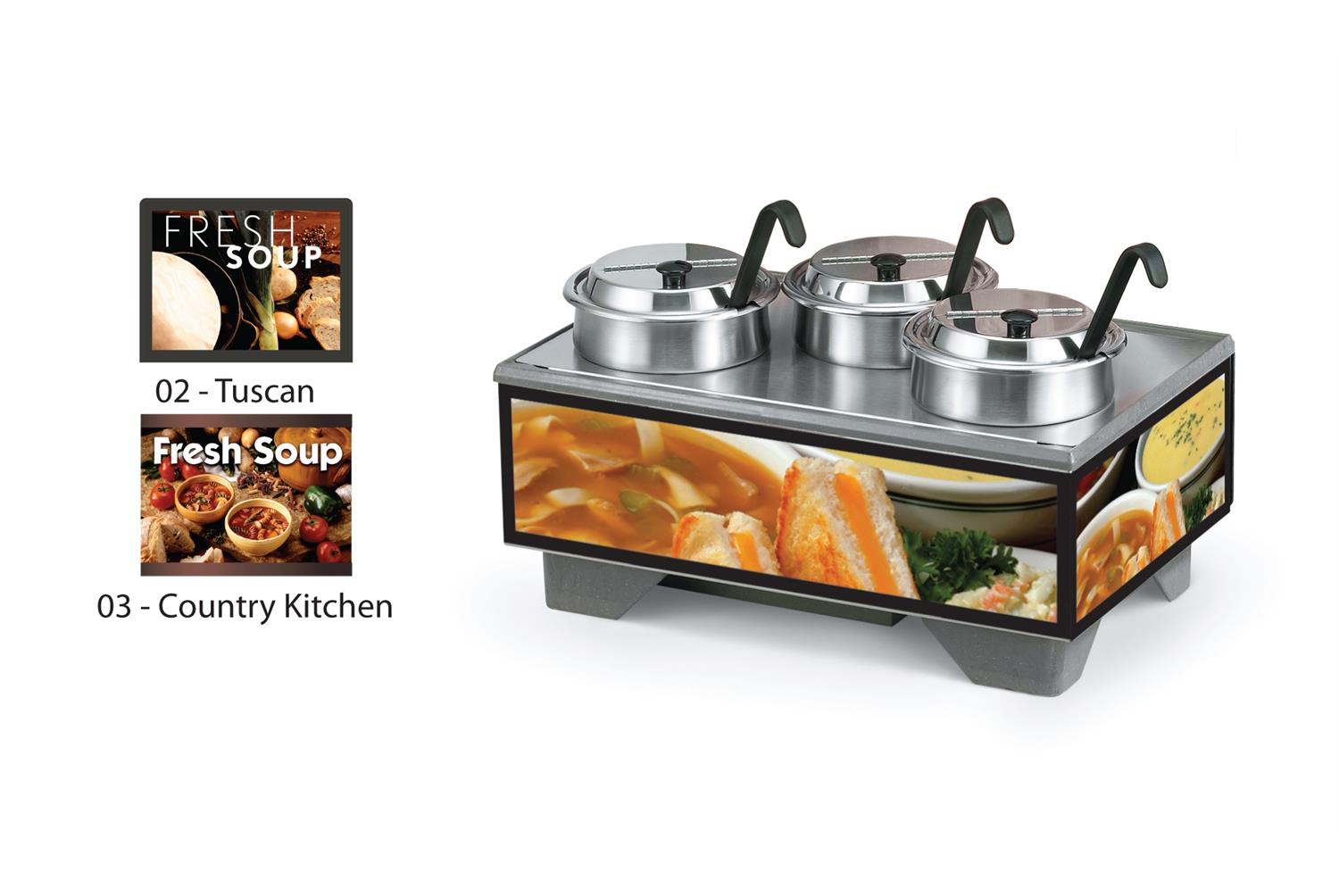 Vollrath 720201003 Full-Size Soup Merchandisers - Country Kitchen