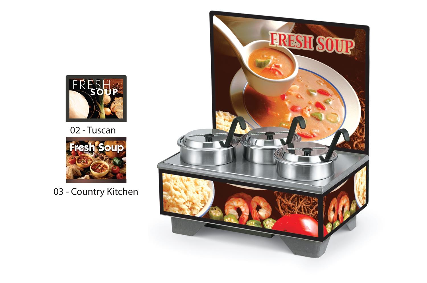 Vollrath 720201103 Full-Size Soup Merchandisers - Country Kitchen