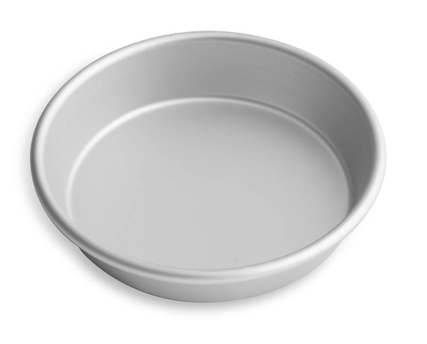 8" Solid Tapered Deep Dish Pizza Pan with Clear Coat Anodized Finish Vollrath 6708CC | 12 Per Case