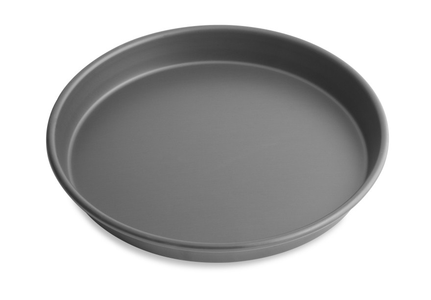 12" Solid Tapered Deep Dish Pizza Pan with Hard Coat Anodized Finish Vollrath 6712HC | 12 Per Case