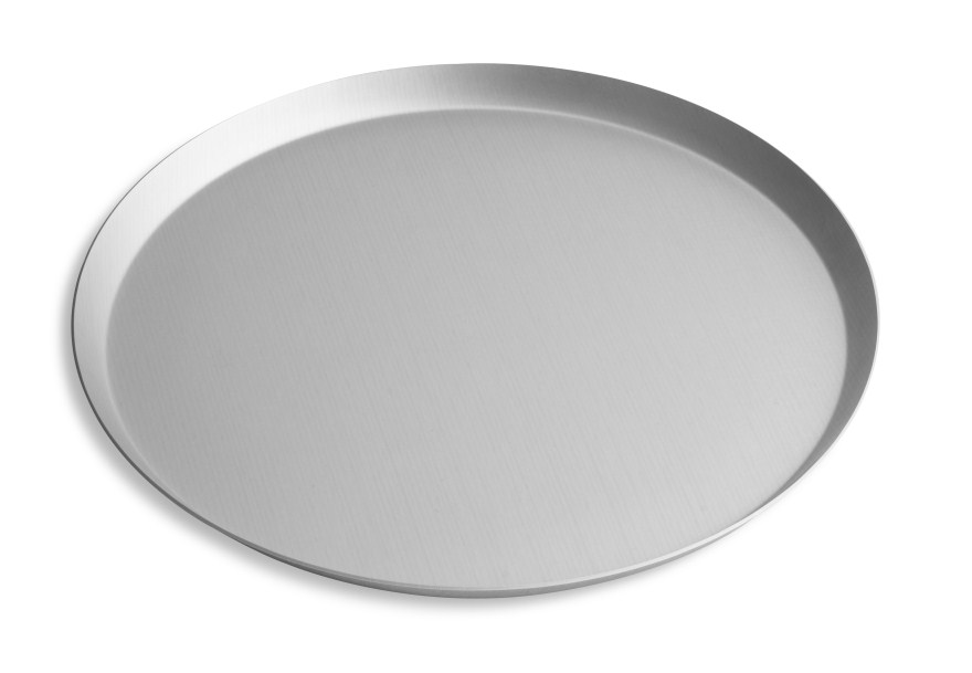 12" Solid Press Cut Pizza Pan with Clear Coat Anodized Finish Vollrath PC12SCC | 12 Per Case