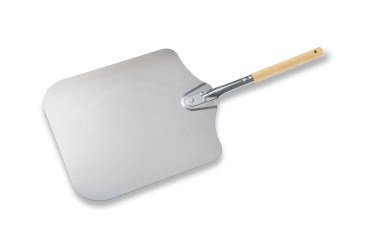 28" Pizza Peel with Aluminum Blade and Wood Handle Vollrath 59817 | 12 Per Case