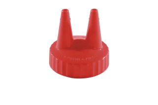 Vollrath 2200-02 Twin tip red replacement cap for squeeze dispenser