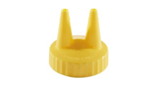 Vollrath 2200-08 Twin tip yellow replacement cap for squeeze dispenser