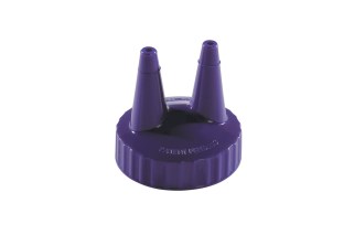 Vollrath 2200-54 Twin tip purple replacement cap for squeeze dispenser