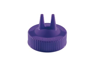 Vollrath 2300-54 Twin tip wide mouth purple replacement cap for squeeze dispenser