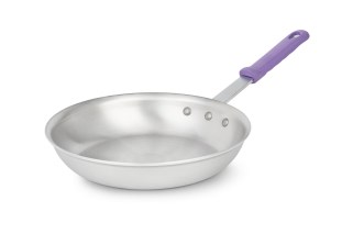Vollrath 401080 Wear-Ever Fry Pan with Natural Finish and Purple Handle