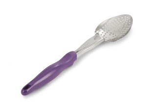 Vollrath 6414280 Heavy-Duty Stainless Steel Perforated Basting Spoon with Ergo Grip handle