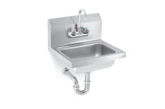 Vollrath K1410-CP Sink with strainer, gooseneck faucet and P-Trap