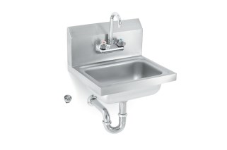 Vollrath K1410CS Sink with splash guards, strainer and gooseneck faucet