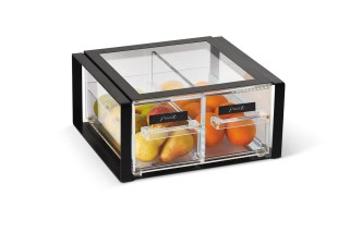 Vollrath SBB23F-06 2/3 Display Bin with 2  Drawers & Black Frame