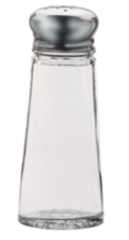 Vollrath 703 Traex Dripcut Smooth Glass Jar / Mushroom Top Salt & Pepper Shakers